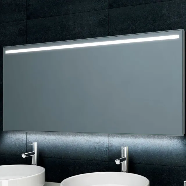 Wiesbaden Spiegel Wiesbaden Ambi One Led condensvrij 140x60cm Wit Chroom