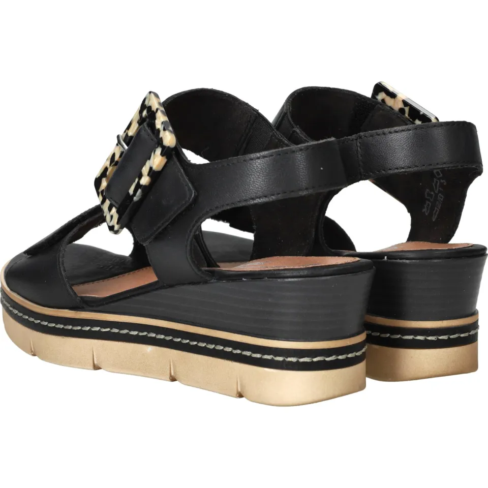 Remonte Sandalen Dames Zwart, foto 4