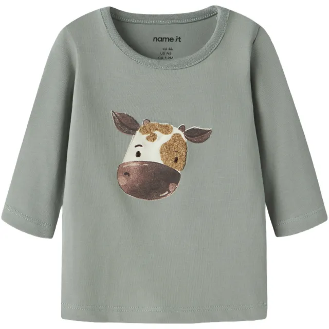 NAME IT t-shirt met print lichtkaki, foto 2