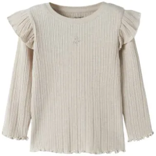 NAME IT MINI longsleeve met ruches ecru