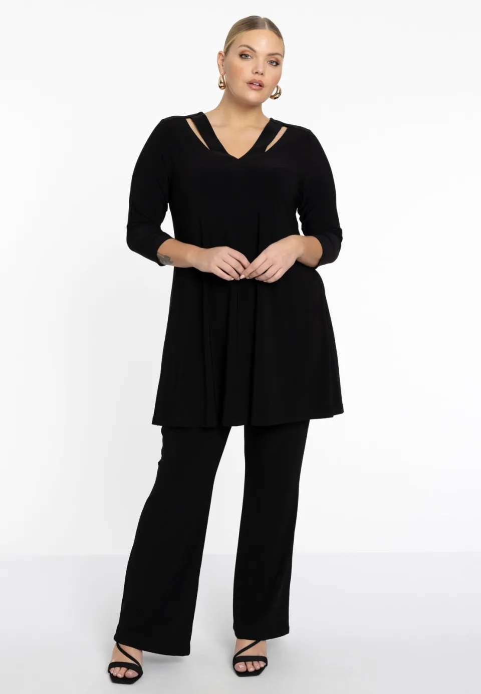 Yoek bootcut pantalon zwart, foto 2
