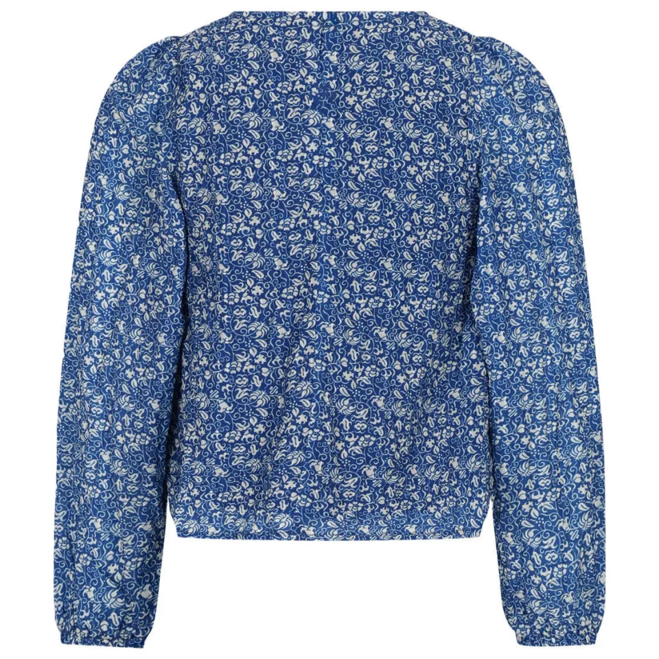 Nono Tinne gebloemde blousetop blauw, foto 3