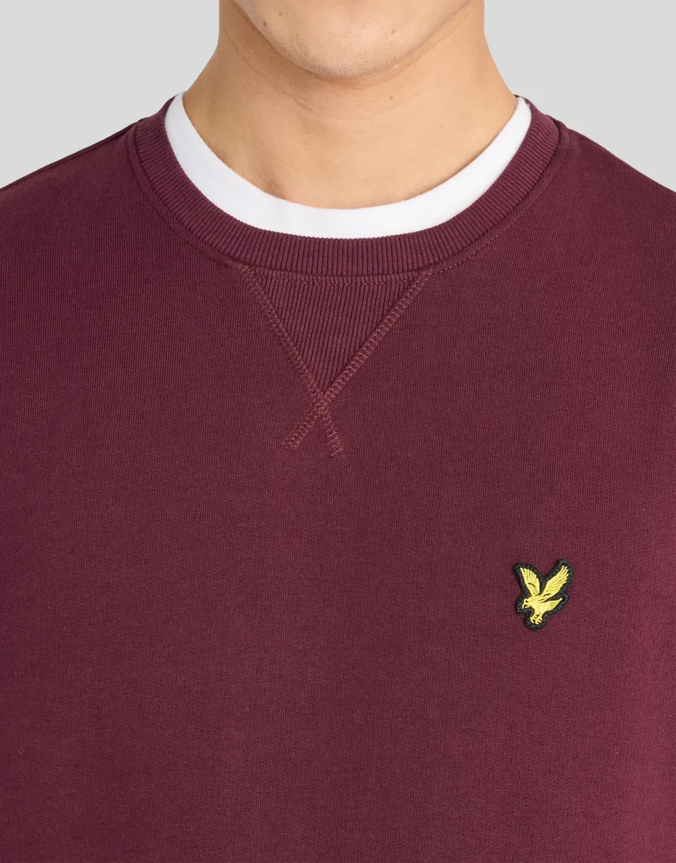 Lyle & Scott regular fit sweater - donkerrood, foto 4