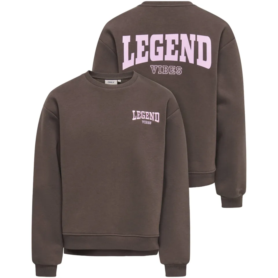 KIDS ONLY GIRL sweater met backprint - donkerbruin, foto 2