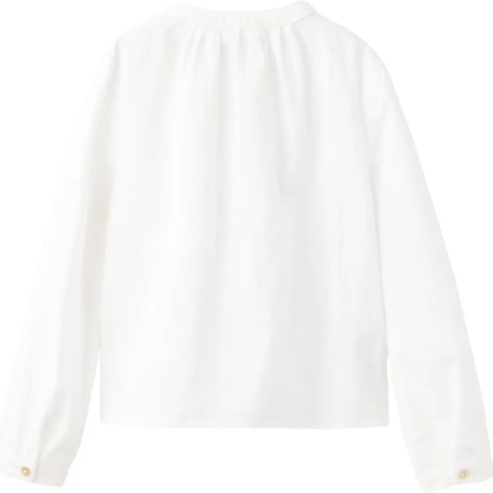 Mango rechtvallende blouse met borduursels wit, foto 2