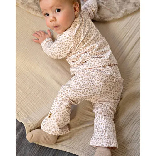BESS flared broek met print ecru, foto 3