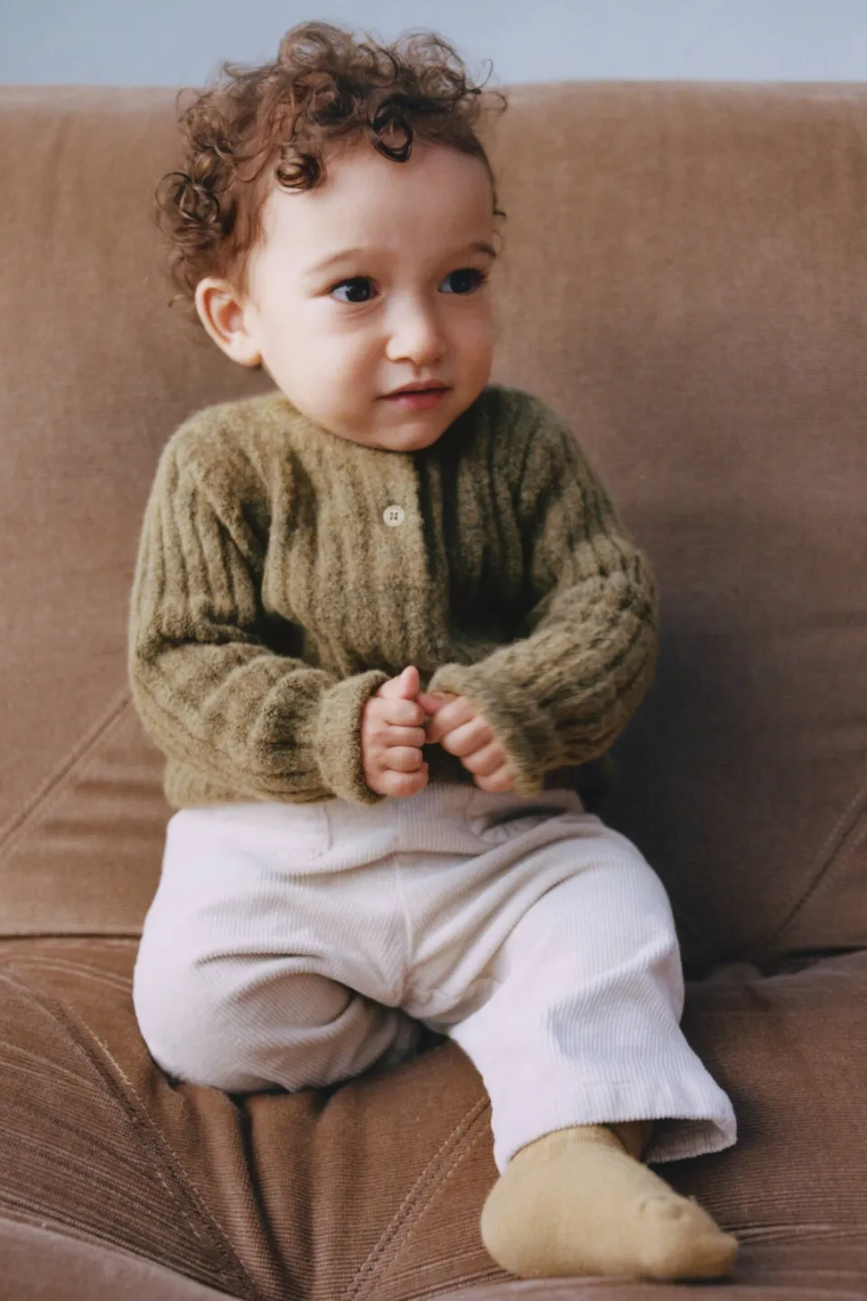 Mango Kids gebreide trui - olijfgroen, foto 7