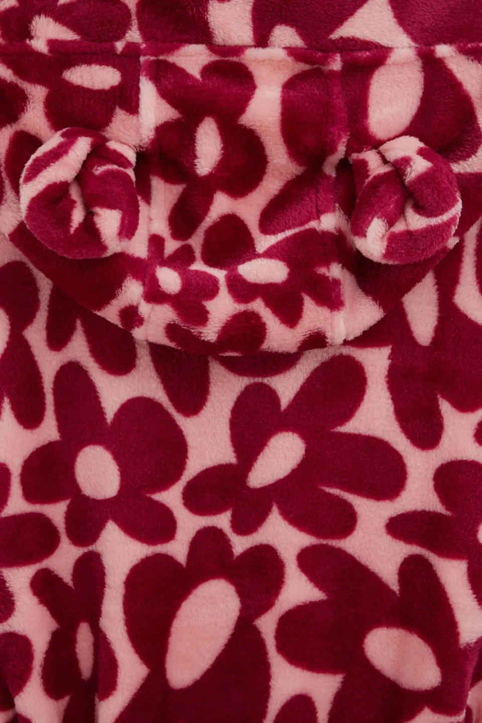 WE Fashion gebloemde badjas - roze/rood, foto 5