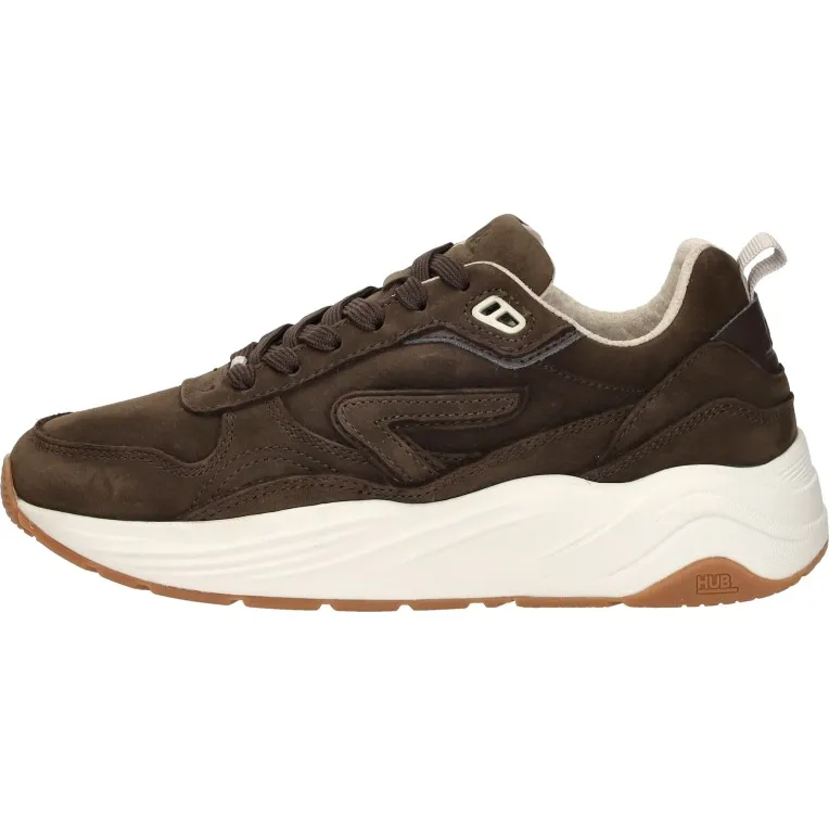 Hub Gilde-W sneakers donkerbruin, foto 2