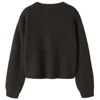 NAME IT KIDS oversized gebreide trui met wol - donkerbruin, foto 2