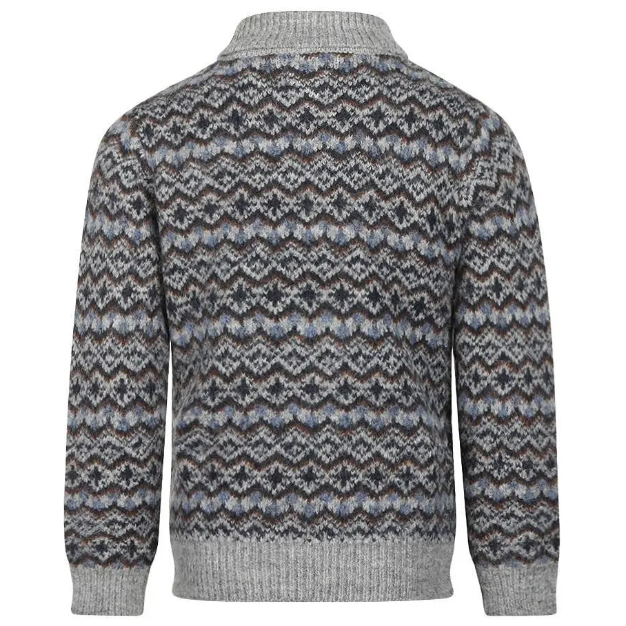 Koko Noko rechtvallende gebreide trui met print - grijs/blauw/zwart, foto 3