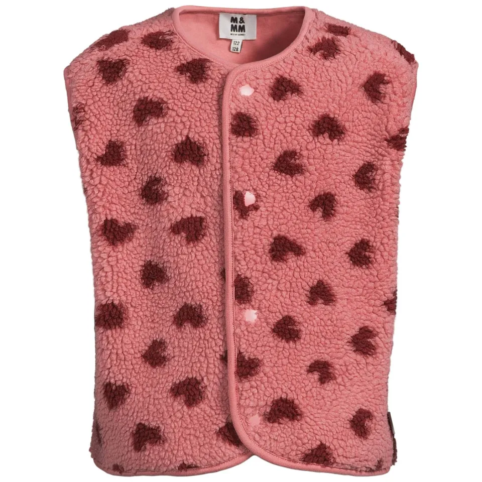 Me & My Monkey gilet met hartjes - roze, foto 2
