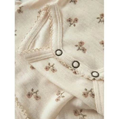 Lil' Atelier BABY wollen romper met print - beige, foto 3