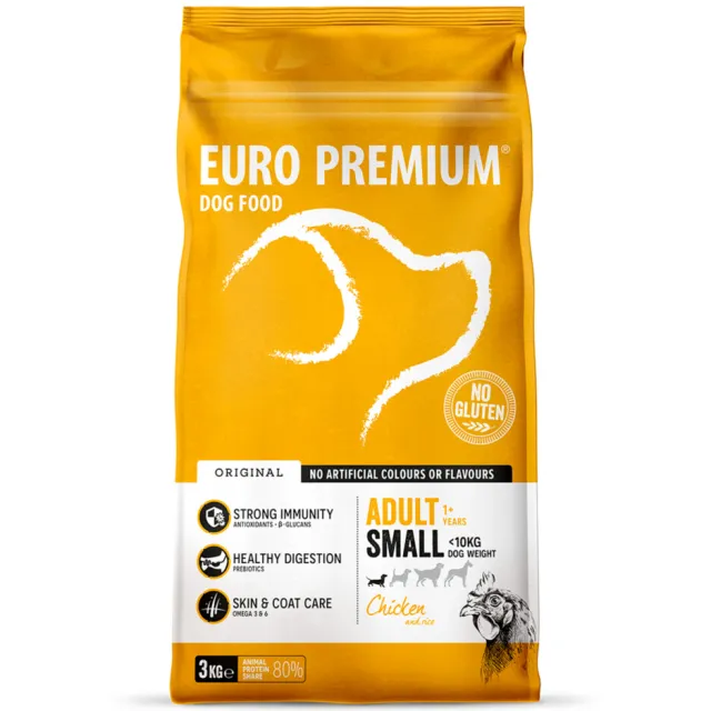 Euro Premium Adult Small kip & rijst hondenvoer 3 kg