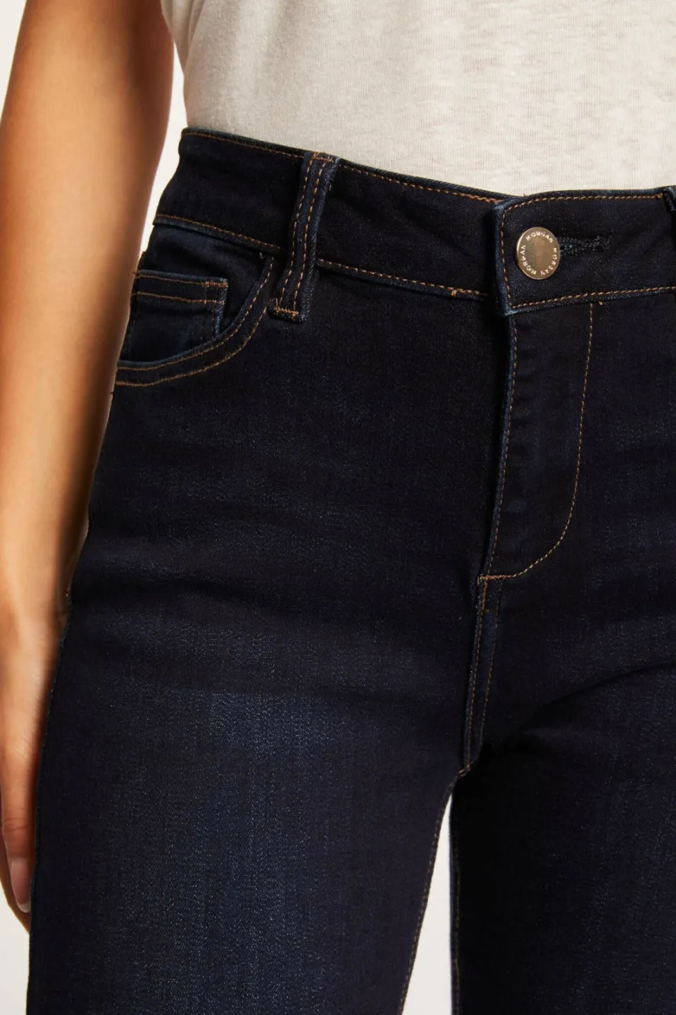 Morgan straight leg jeans dark denim, foto 5