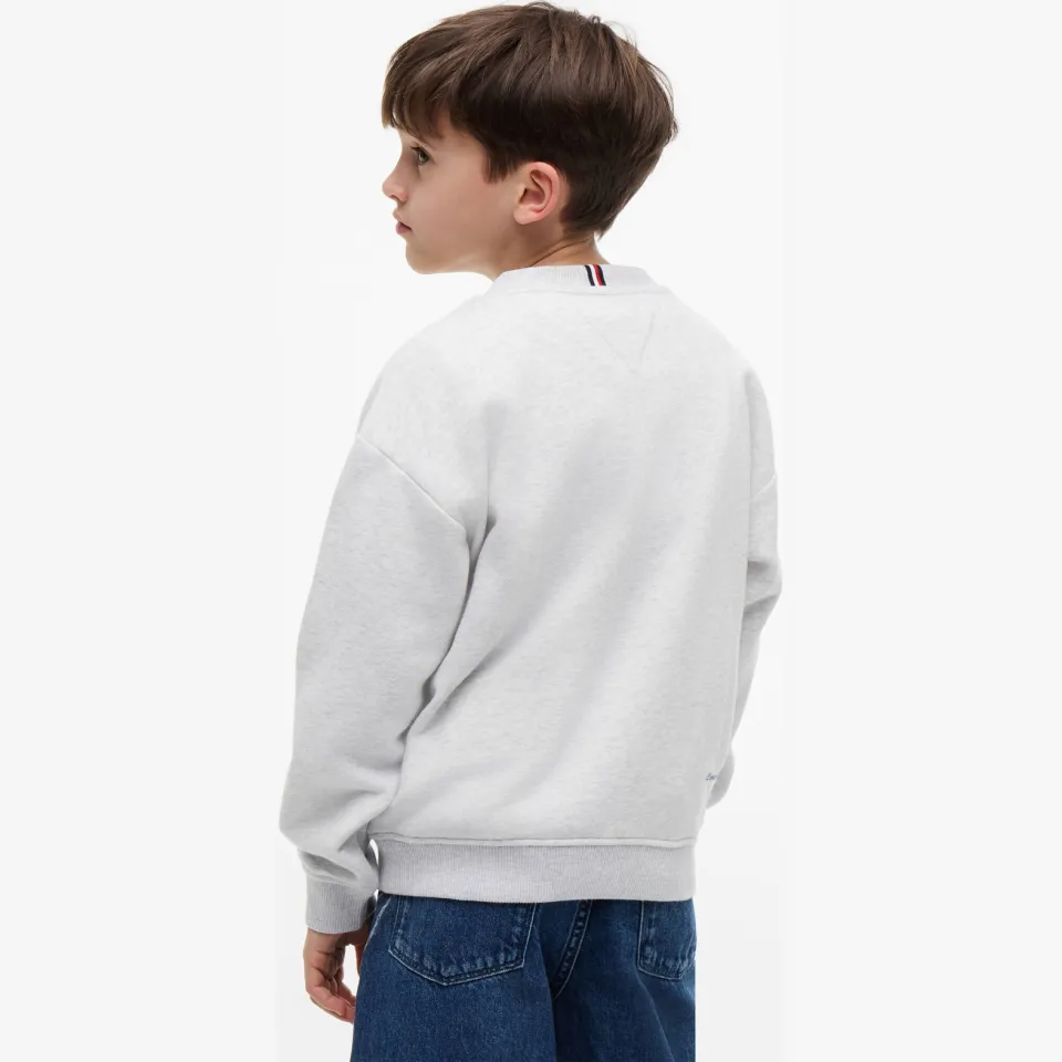 Tommy Hilfiger sweater met print - lichtgrijs, foto 3