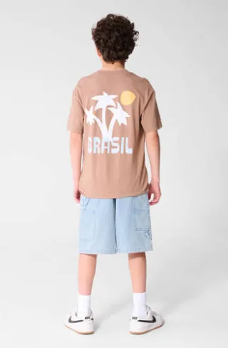 Shoeby T-shirt met backprint lichtbruin, foto 4