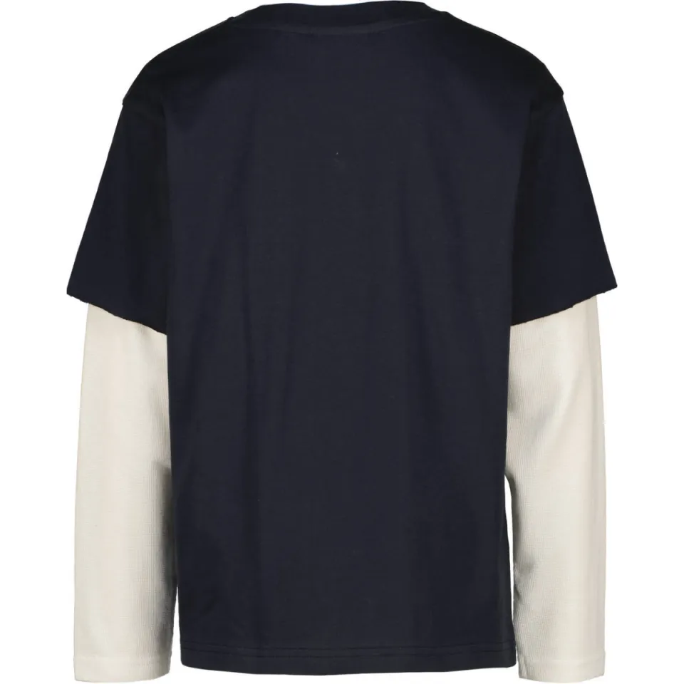 Vingino longsleeve met print donkerblauw donkerblauw/wit, foto 4