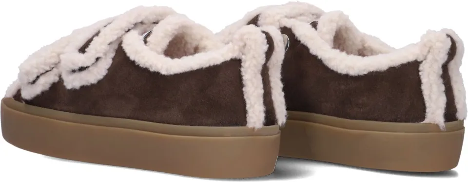 Inuikii Dames Instappers Shearling Low Velcro - Bruin, foto 5