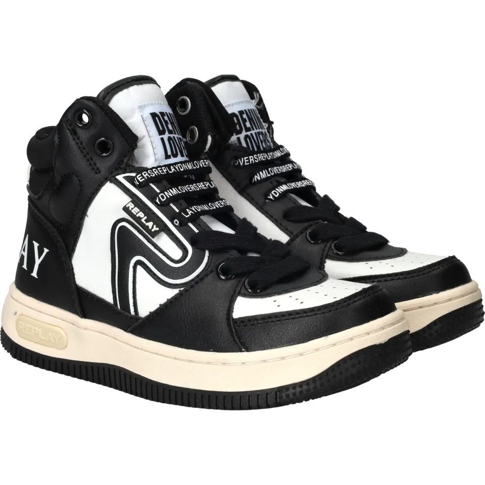 Replay Epic Jr Mid 4 hoge sneaker zwart, foto 2
