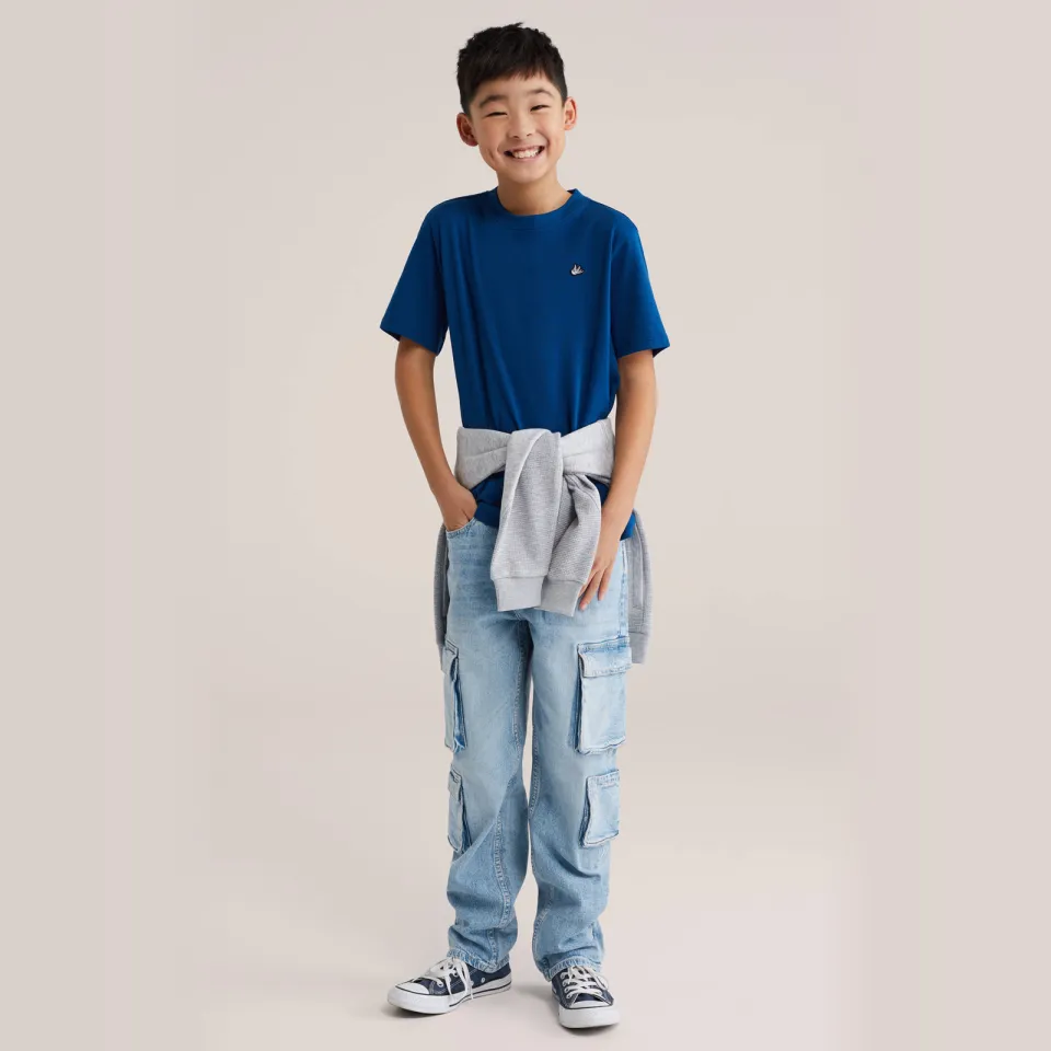 WE Fashion T-shirt jongens donkerblauw, foto 3