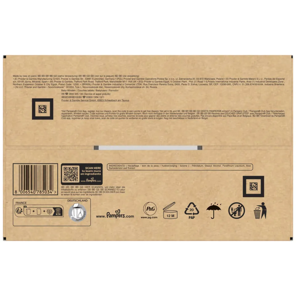 Pampers Baby-Dry Maat 4 maandbox - 204 luiers - 9kg- 14kg