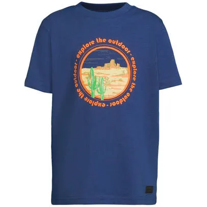 Orange Stars t-shirt donkerblauw met cirkelprint