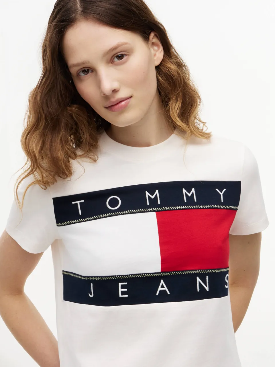 Tommy Jeans T-shirt met logo wit, foto 5
