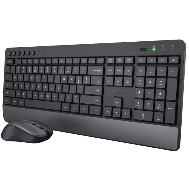 Trust Trezo Comfort draadloze toetsenbord- en muisset zwart