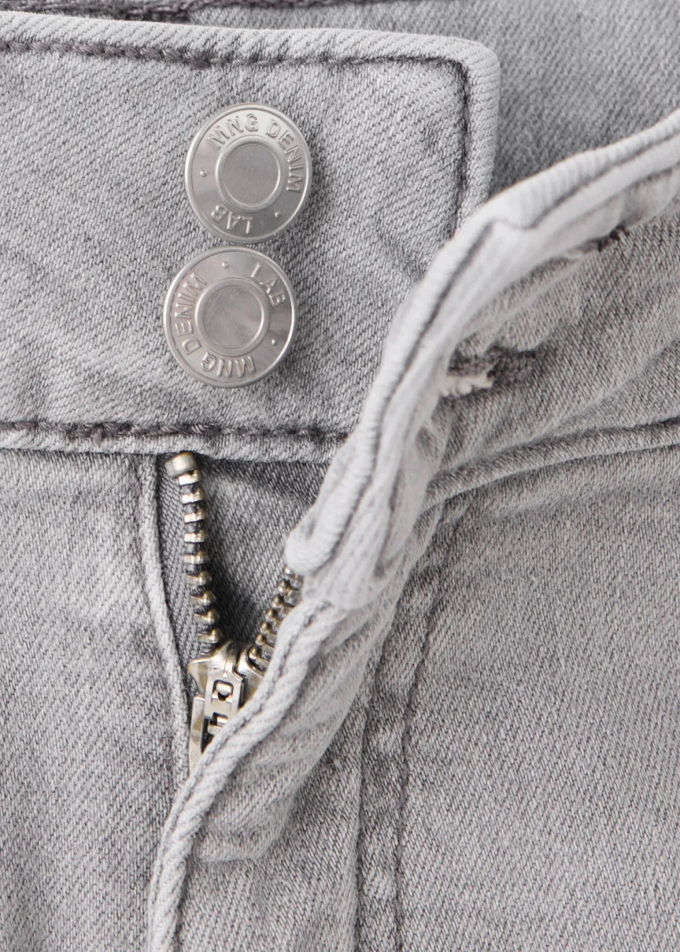 Mango Kids regular waist flared jeans met split - grijs, foto 5