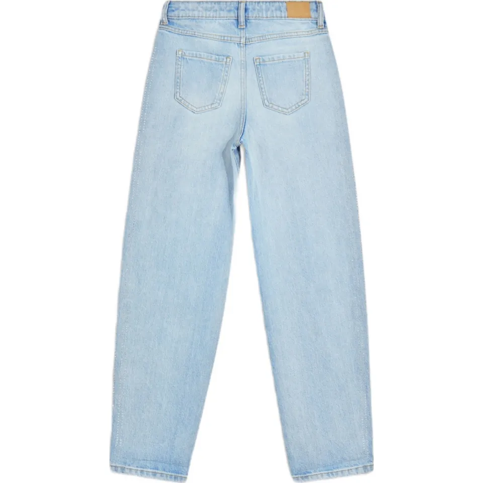 Shoeby barrel high waist barrel jeans light blue denim, foto 4