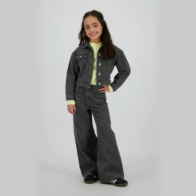 Raizzed high waist wide leg jeans grey denim