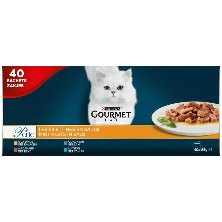 Gourmet Perle Mini Filets in saus kalkoen, eend, tonijn en lam, foto 4