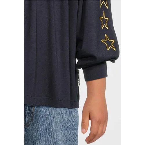 Me & My Monkey top met sterren donkerblauw, foto 6