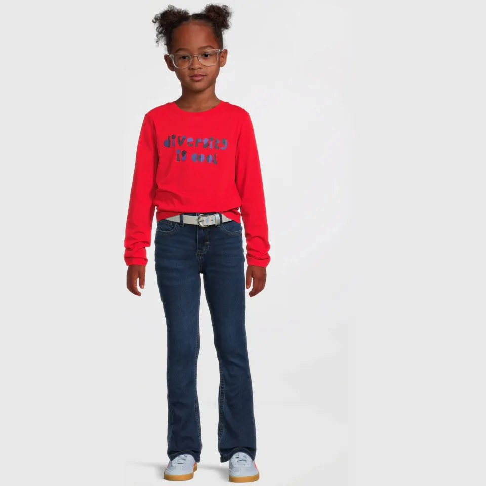 Anytime flared jeans donkerblauw