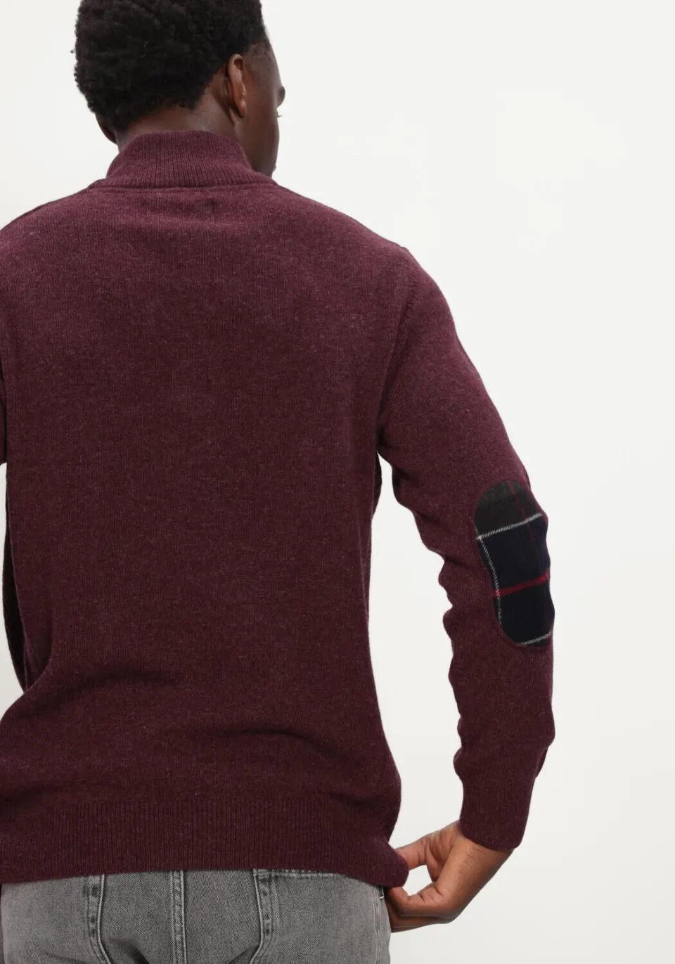 Barbour Heren Truien & Vesten Holden Half Zip Knitted Jumper Knitwear - Bordeaux, foto 5