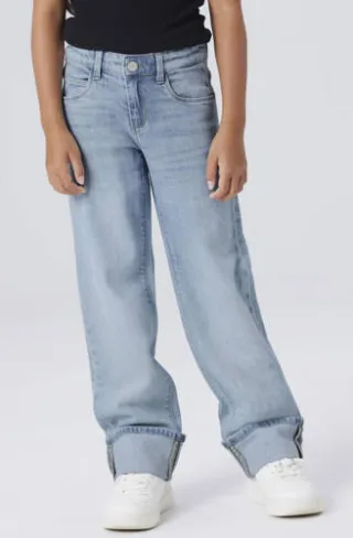 NAME IT KIDS straight leg jeans light blue denim, foto 2