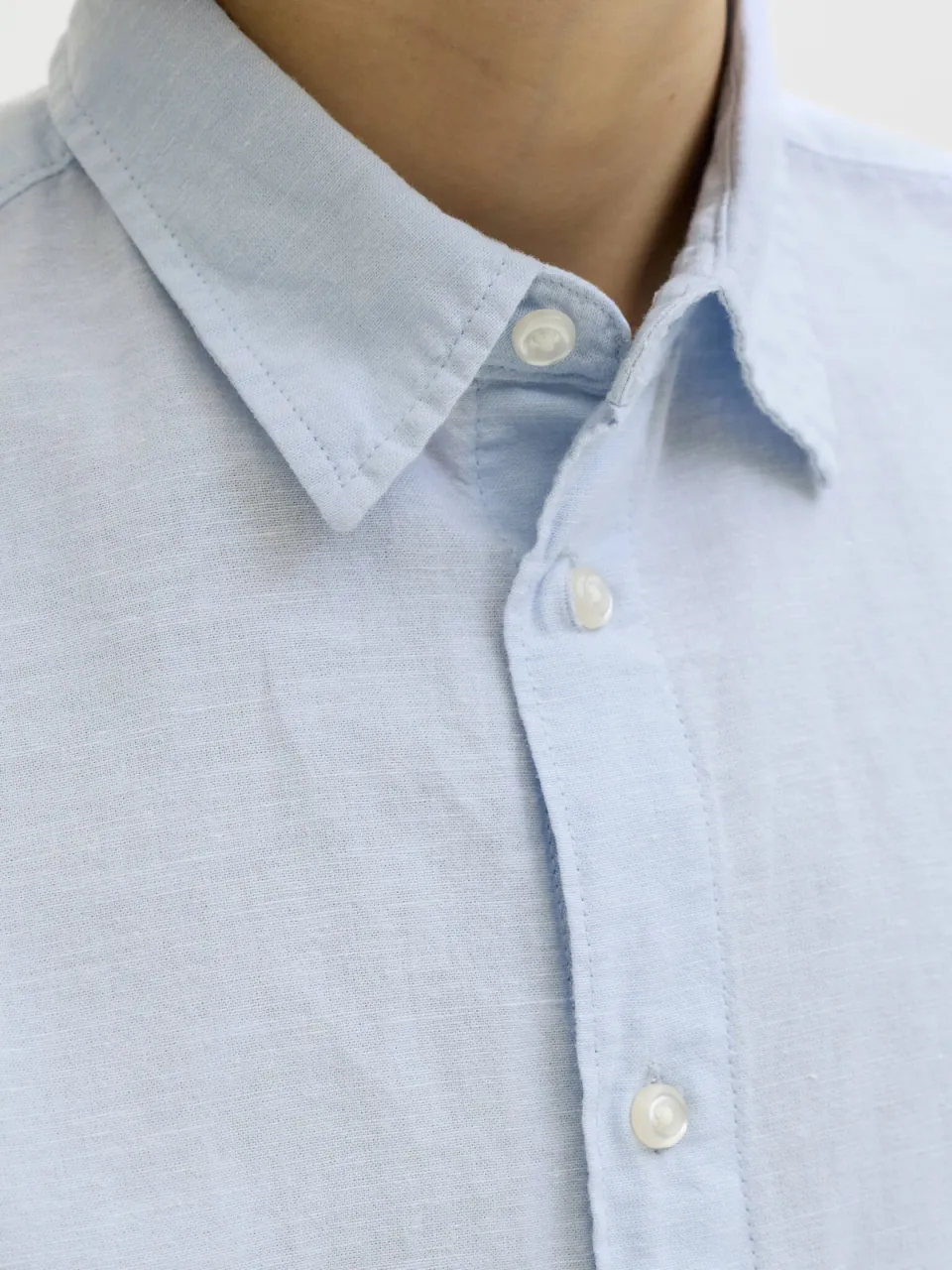 Jack & Jones JUNIOR overhemd met linnen lichtblauw, foto 6