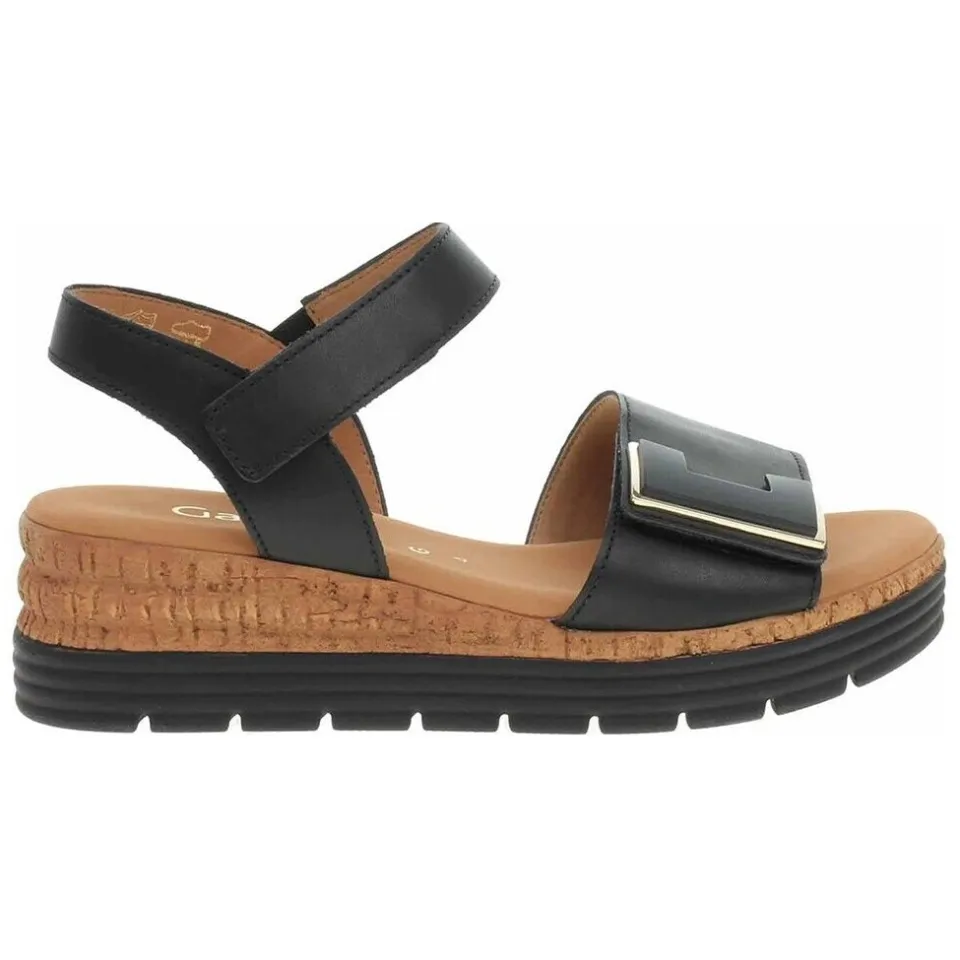 Gabor 6270057 sandalen met sleehak zwart, foto 3