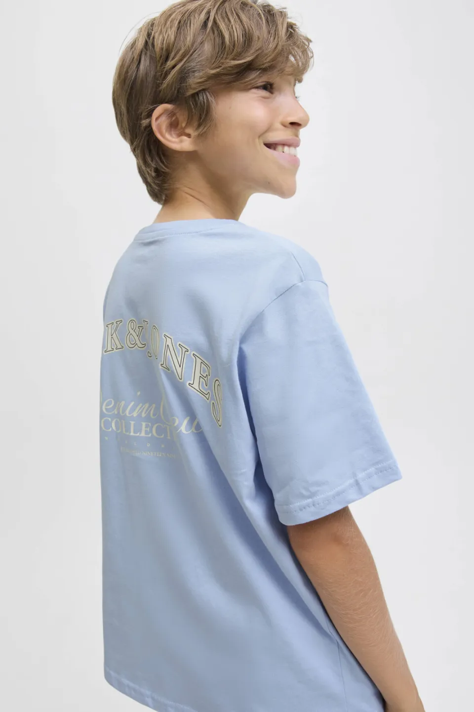 Jack & Jones Junior t-shirt met backprint lichtblauw, foto 5