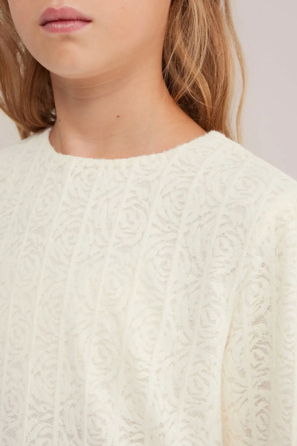 WE Fashion kanten blouse met ruches wit, foto 5