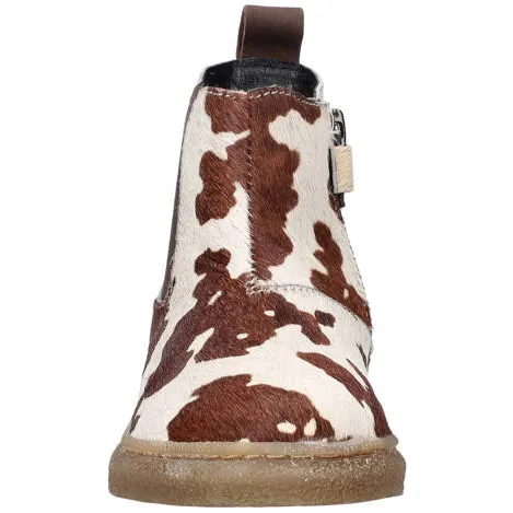 Nelson Kids enkelboots met koeienprint - ecru/bruin, foto 3