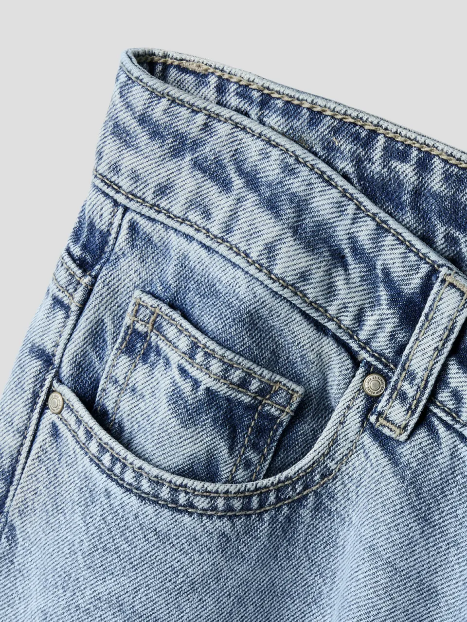 LMTD NLFBETT regular waist wide leg jeans - lichtblauw, foto 5