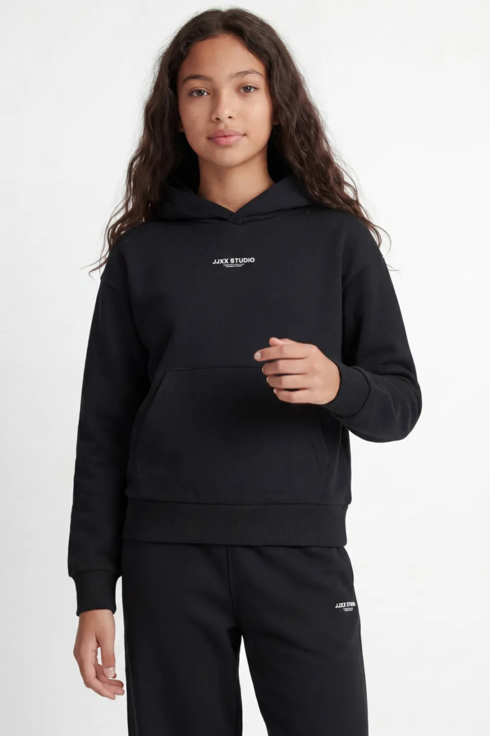 JJXX GIRL sweat hoodie met tekst - zwart, foto 4