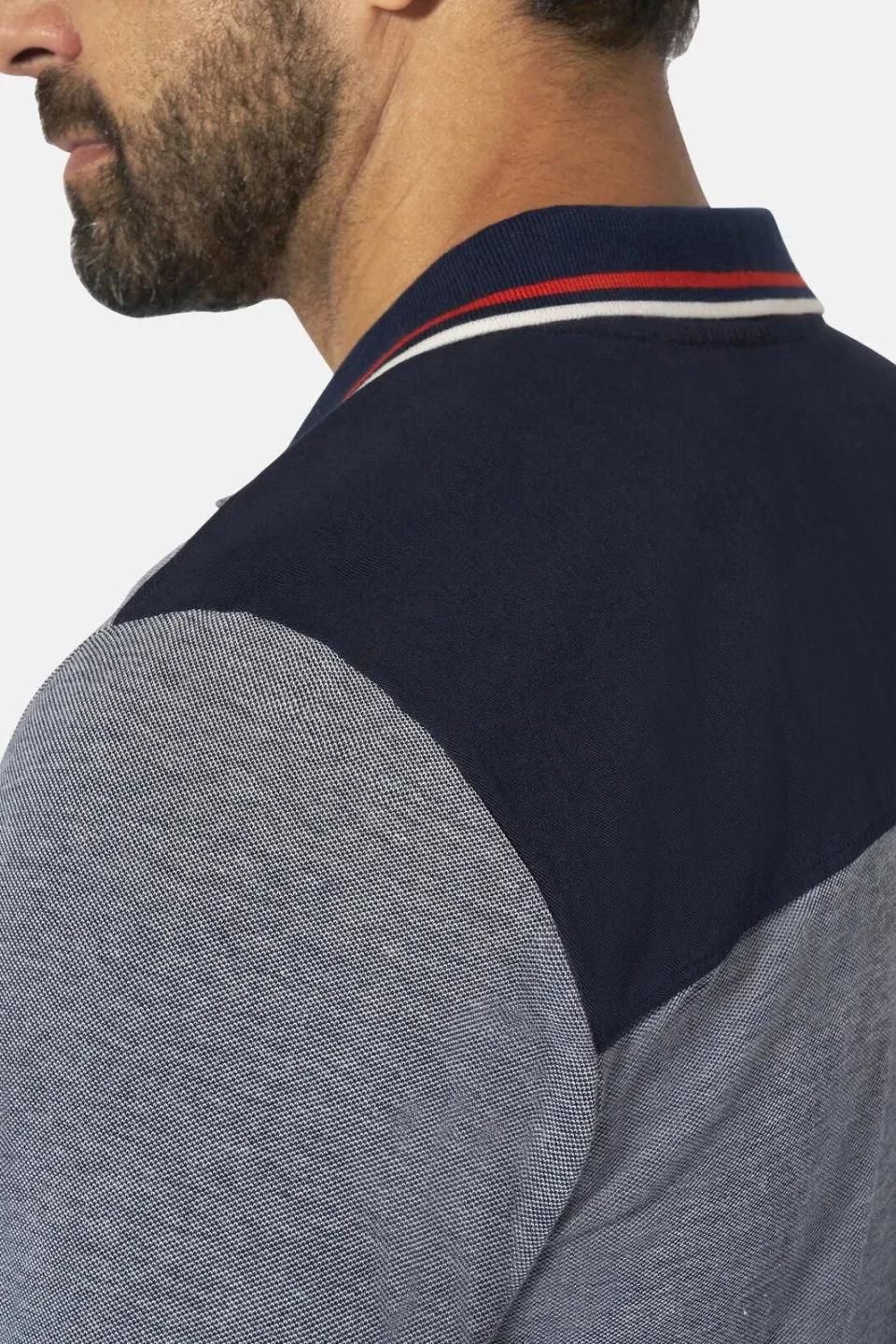 Jan Vanderstorm +FIT Collectie regular polo Plus Size NOLTTI donkerblauw, foto 5
