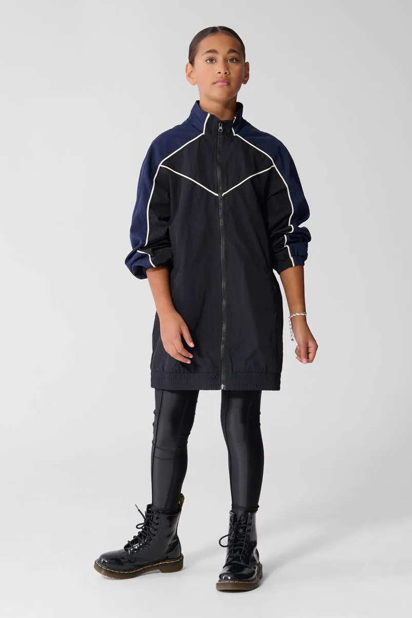 Shoeby trainingsjack zwart Donkerblauw