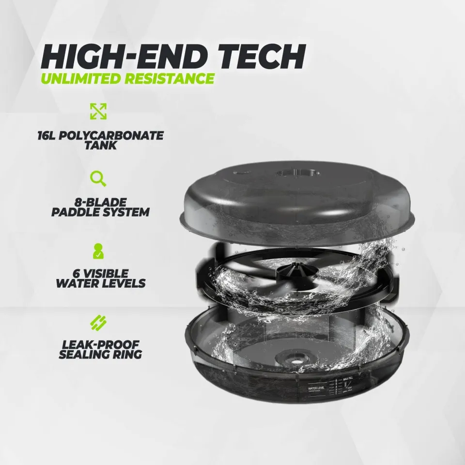 Virtufit Elite Water Resistance houten roeitrainer, foto 7