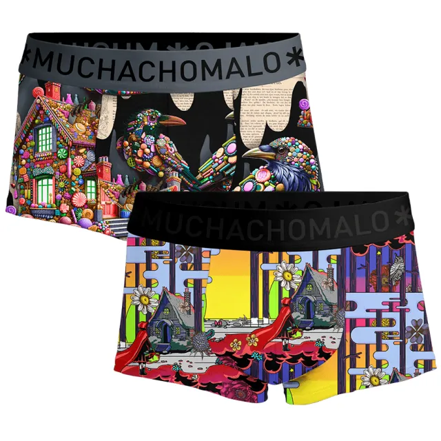 Muchachomalo Heren 2-pack Trunks Redridinghood Hansel Veelkleurig