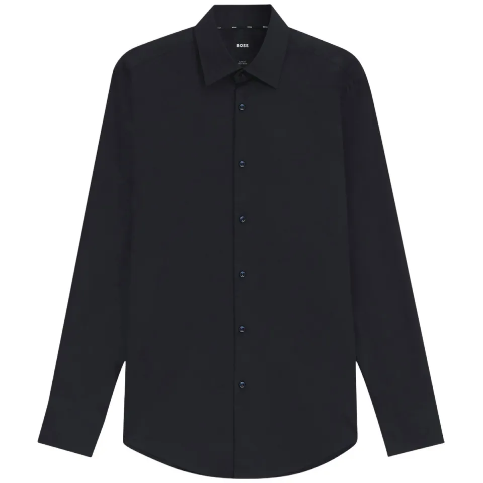Boss slim fit overhemd H-HANK dark blue, foto 2