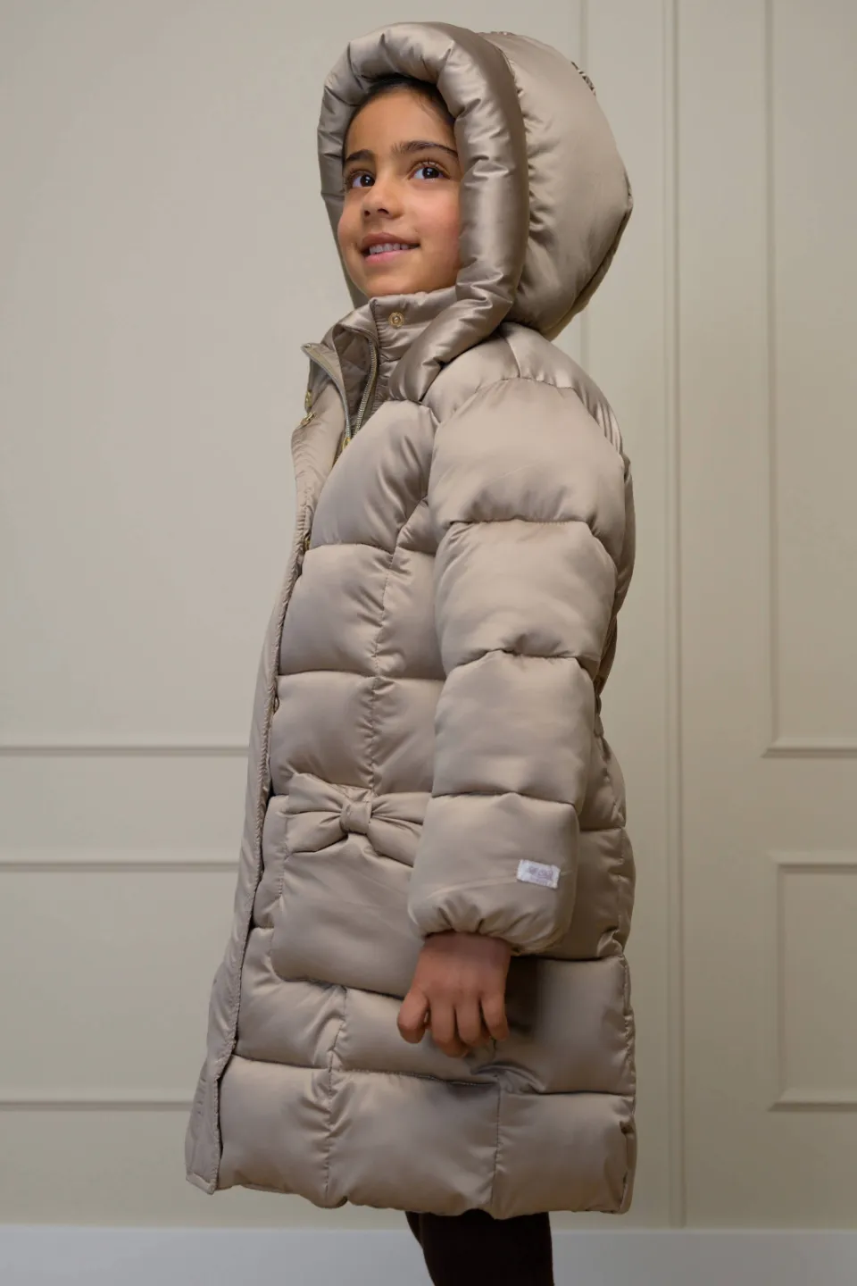 Le Chic gewatteerde winterjas lichtbruin